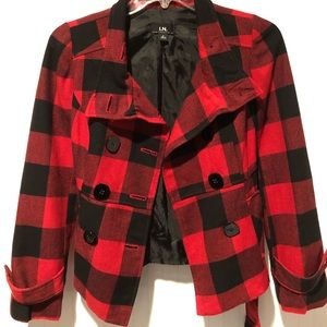 I.N. California Buffalo Check lined jacket